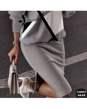 ЖЕНСКИЙ КОСТЮМ ДВОЙКА ТКАНЬ ТРИКОТАЖ ЛАПША