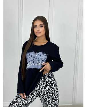 ПИЖАМА С НАЧЁСОМ В РАЗМЕР ТКАНЬ 100% ХЛОПОК