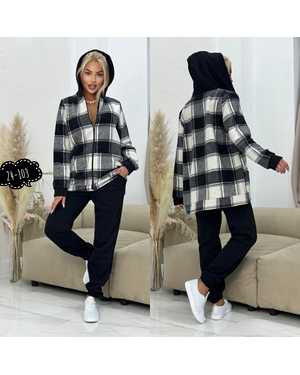 ЖЕНСКИЙ КОСТЮМ ДВОЙКА ТКАНЬ КАШМИРОВАЯ БАЙКА, НА ФЛИСЕ