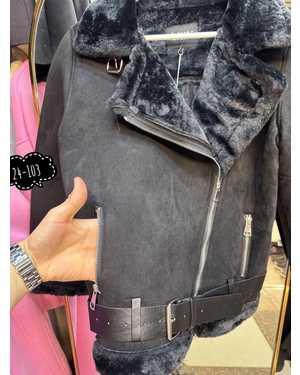 ДУБЛЁНКА ТКАНЬ ЗАМШ С МЕХОМ