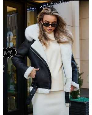 ДУБЛЁНКА ТКАНЬ КОЖА С МЕХОМ