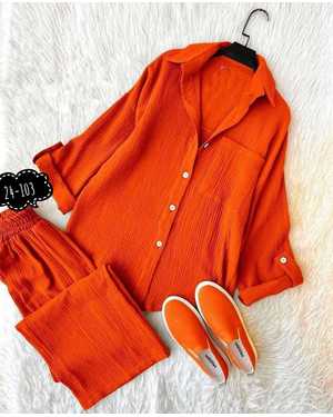 ЖЕНСКИЙ КОСТЮМ ДВОЙКА ТКАНЬ МУСЛИН