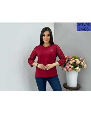 БЛУЗКА ТКАНЬ ТРИКОТАЖ Х/Б