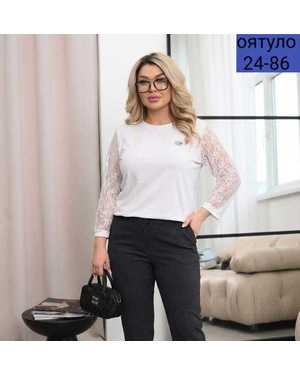 БЛУЗКА ТКАНЬ ТРИКОТАЖ Х/Б