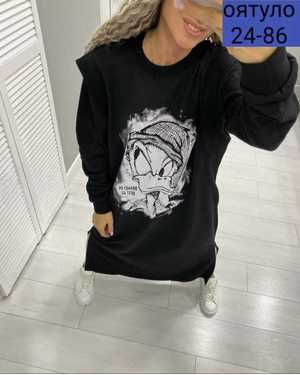 ПЛАТЬЕ ТКАНЬ ФЛИС С ПРИНТОМ