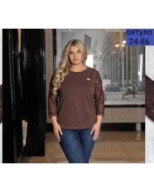 БЛУЗКА ТКАНЬ ТРИКОТАЖ Х/Б