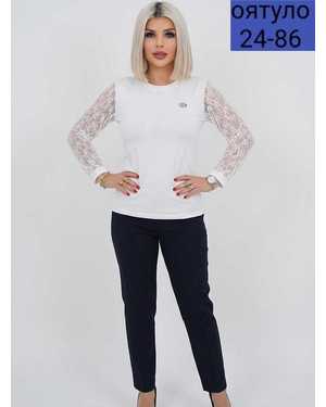 БЛУЗКА ТКАНЬ ТРИКОТАЖ Х/Б