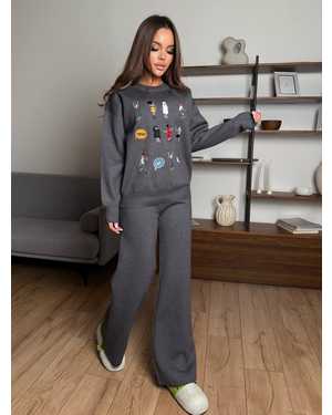 ЖЕНСКИЙ КОСТЮМ ДВОЙКА ТКАНЬ ВЕЛЮР