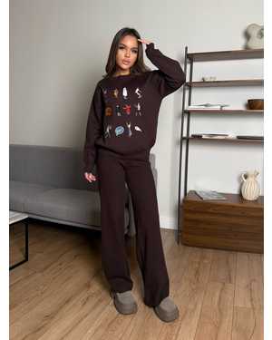 ЖЕНСКИЙ КОСТЮМ ДВОЙКА ТКАНЬ ВЕЛЮР