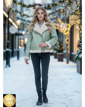 ДУБЛЕНКА ТКАНЬ ЭКОКОЖА ВНУТРИ МЕХ