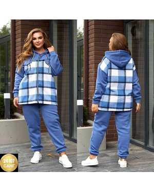 ЖЕНСКИЙ КОСТЮМ ДВОЙКА ТКАНЬ ФЛИС С НАЧЁСОМ + КАШМИР