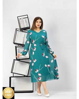 ПЛАТЬЕ В РАЗМЕР ТКАНЬ ШИФОН С ПОДКЛАДКОЙ