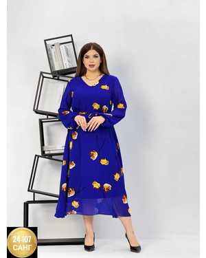 ПЛАТЬЕ В РАЗМЕР ТКАНЬ ШИФОН С ПОДКЛАДКОЙ