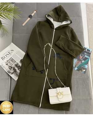 КАРДИГАН ТКАНЬ ФЛИС С МЕХОМ