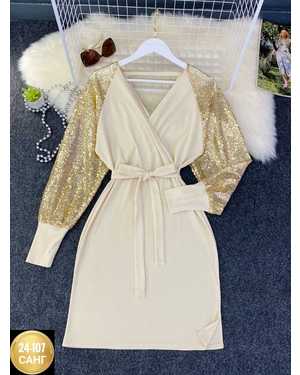 ПЛАТЬЕ ТКАНЬ ЛАПША И ПАЕТКА