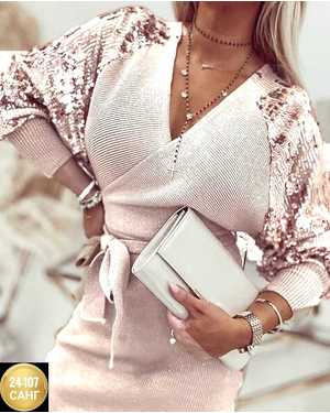 ПЛАТЬЕ ТКАНЬ ЛАПША И ПАЕТКА