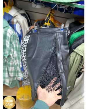 ЮБКА ТКАНЬ ЭКО КОЖА С НАЧЁСОМ