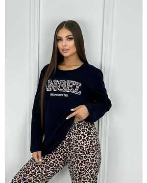 ПИЖАМА С НАЧЁСОМ В РАЗМЕР ТКАНЬ 100% ХЛОПОК