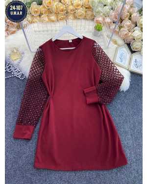 ПЛАТЬЕ ТКАНЬ КРЕП+СЕТКА