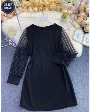 ПЛАТЬЕ ТКАНЬ КРЕП+СЕТКА