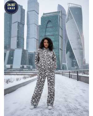 ЖЕНСКИЙ КОСТЮМ ДВОЙКА ТКАНЬ ФЛИС С НАЧЁСОМ