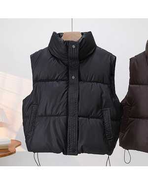 ЖИЛЕТКА ТКАНЬ ЭКО-КОЖА, ХОЛЛОФАЙБЕР