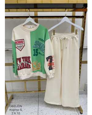 ЖЕНСКИЙ КОСТЮМ ТКАНЬ УТЕПЛЁННЫЙ С НАЧЕСОМ