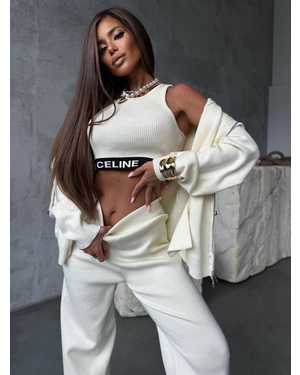 ЖЕНСКИЙ КОСТЮМ ДВОЙКА ТКАНЬ ВЯЗАНЫЙ