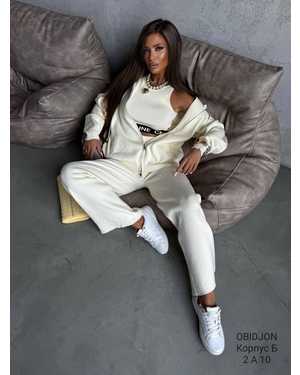 ЖЕНСКИЙ КОСТЮМ ДВОЙКА ТКАНЬ ВЯЗАНЫЙ