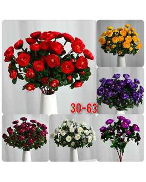 Искусственные цветы Размер 1 букет: 6 ветки 18 голов, 35 см 10 шт упаковка