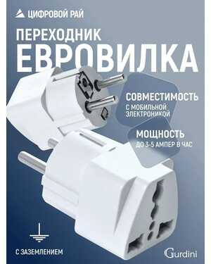 Переходник на евровилку с китайской вилки для розетки.