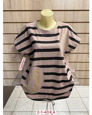 ЖЕНСКАЯ ФУТБОЛКА Состав 95% COTTON, 5% SPANDEX Размер 54до58 (ЕДИНЫЙ)