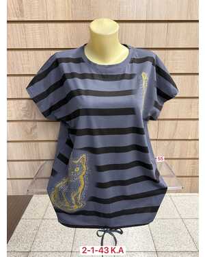 ЖЕНСКАЯ ФУТБОЛКА Состав 95% COTTON, 5% SPANDEX Размер 54до58 (ЕДИНЫЙ)