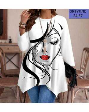 ЖЕНСКАЯ ТУНИКА ТКАНЬ ТРИКОТАЖ