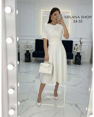 Женское платье Ткань: Барби (ремень в комплекте)