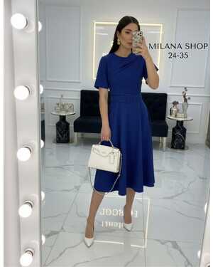 Женское платье Ткань: Барби (ремень в комплекте)