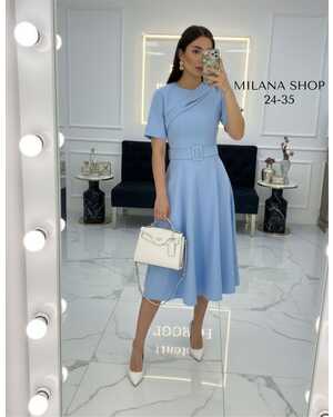 Женское платье Ткань: Барби (ремень в комплекте)