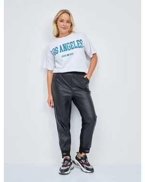 Женские брюки эко кожа и трикотаж