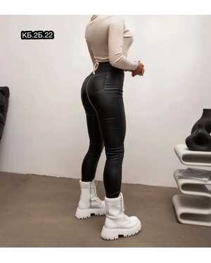ЖЕНСКИЕ ЛОСИНЫ КАК БРЮКИ Матовые Кожаные (Пропитка) СТРЕЙЧ