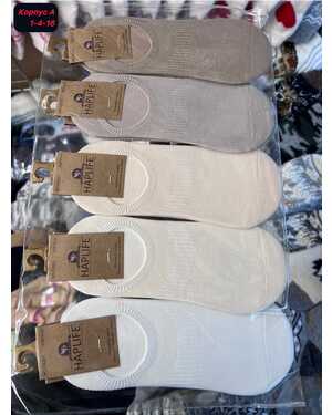 Женские следки Состав хлопок Зади с силиконом Качество люкс В упаковка 10 пар Размер 36-41