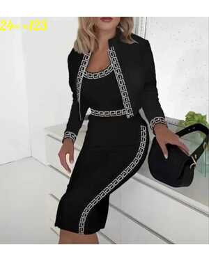 ЖЕНСКОЕ ПЛАТЬЕ С КАРДИГАНОМ ТКАНЬ ТРИКОТАЖ