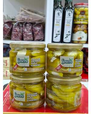 Желтый перец, фаршированный творожным сыром, в масле Турция 290 гр