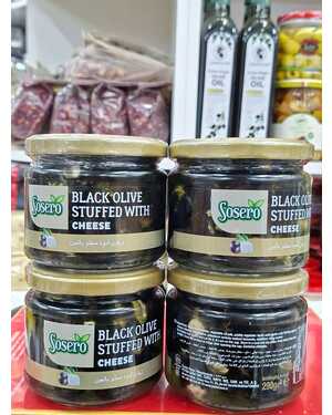 Оливки Черные маслины, фаршированные крем-сыром в масляной заливке. Турция 290 гр