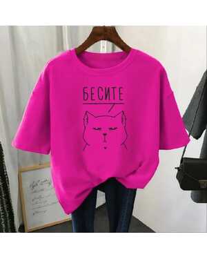 ЖЕНСКАЯ ФУТБОЛКА ТКАНЬ ХЛОПОК