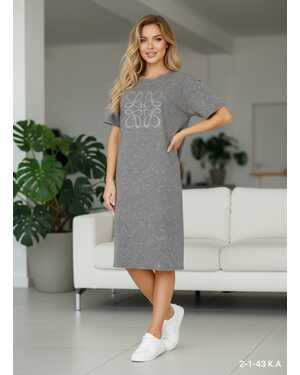 Женская Туника Состав 100% COTTON, ОГ 110см Тянется, Длина 98см Раз: 50/54 (ЕДИНЫЙ)