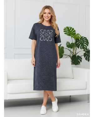 Женская Туника Состав 100% COTTON, ОГ 110см Тянется, Длина 98см Раз: 50/54 (ЕДИНЫЙ)