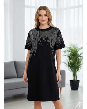 Женская Туника Состав Состав 95% COTTON, 5% SPANDEX, ОГ 108см, Длина 95см Раз: 50/54 (ЕДИНЫЙ)