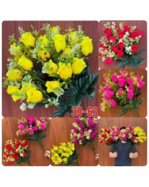 Искусственные цветы Размер 1 букет: 11 ветки много цветов, 48см Упаковка 10 шт