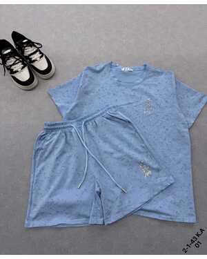 Женский Костюм Двойка Состав 95% COTTON, 5% SPANDEX Раз: 50-54 (ЕДИНЫЙ)