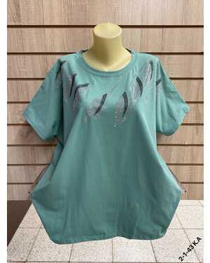 Женская футболка ткань хлопок Размер 64-68 (ЕДИНЫЙ)